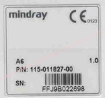 Mindray A6 IPM IBP 단위 참을성 있는 감시자는 PN 115-011827-00를 분해합니다